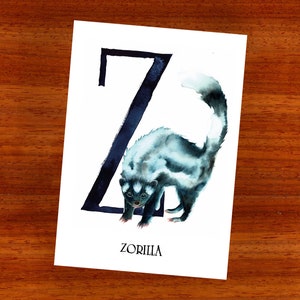 3 x ansichtkaart "Z voor Zorilla"