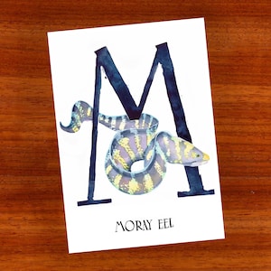 3 x ansichtkaart "M is voor murene"