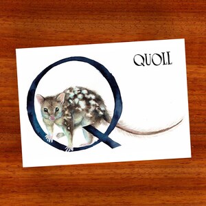 3 x ansichtkaart "Q is voor Quol"