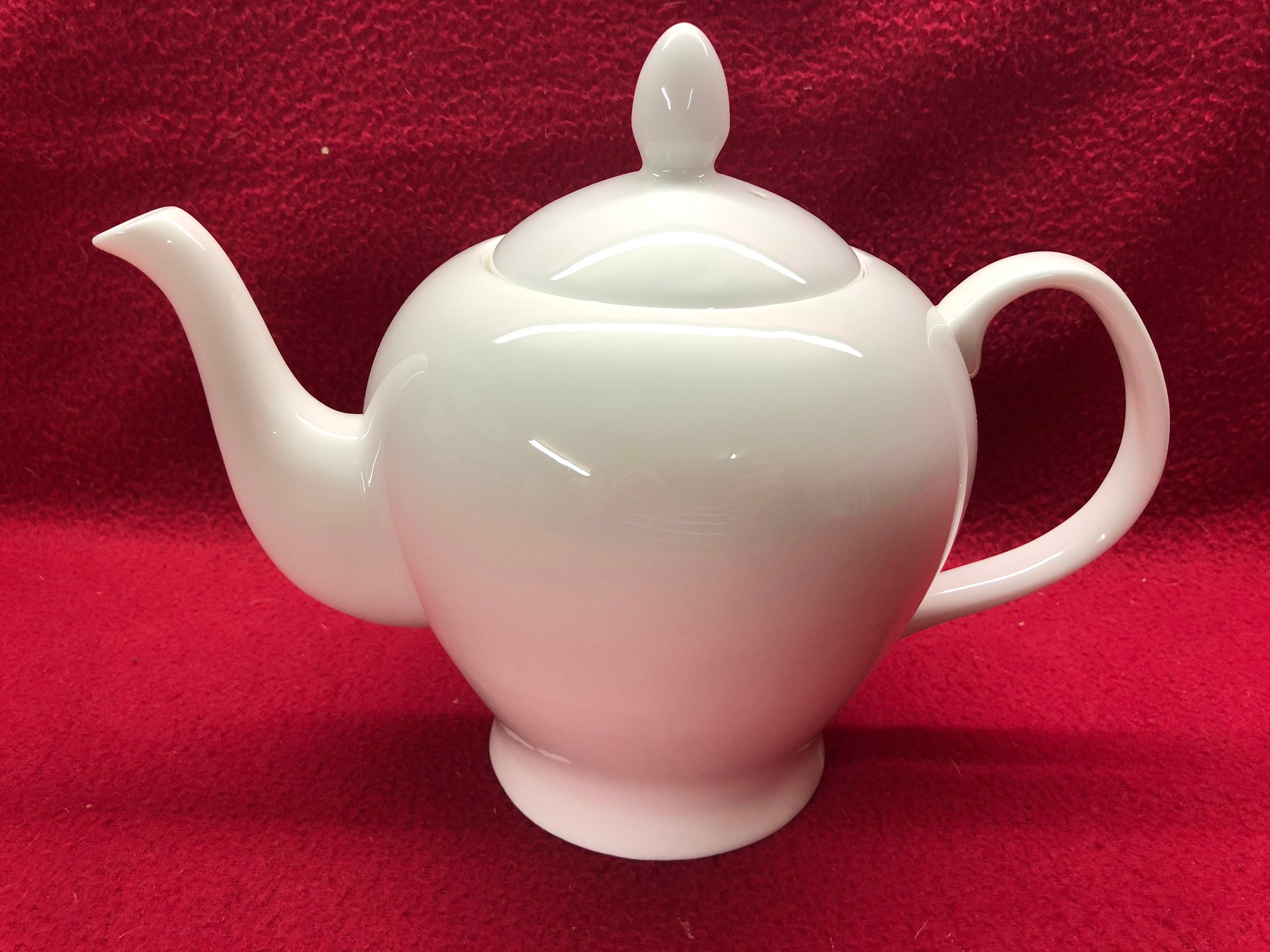 White Bone China Teapot 35 Fl Oz for Good Cup of Tea Etsy UK