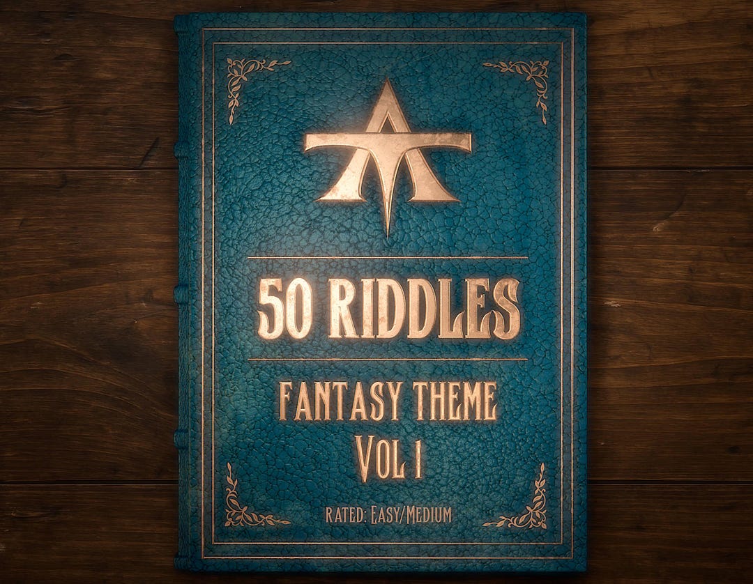 50 Riddles: Fantasy-themed Vol. 1 | an Illustrated PDF of Easy to ...