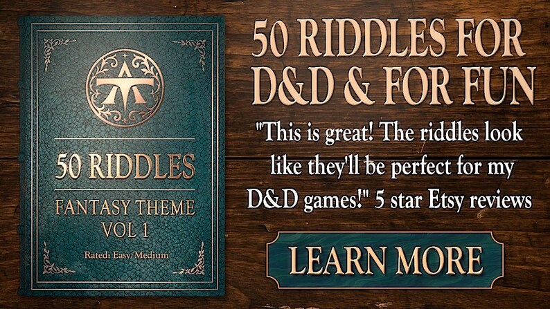 Fantasy Rätsel PDF: Illustrierte TTRPG, D&D Challenges (Vol. 1) Bild 2