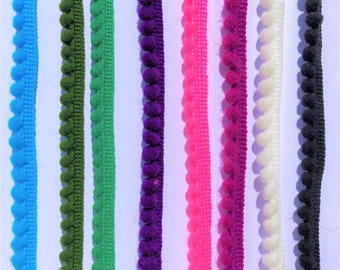 Band kleines Nähen Pompons synthetisches Material für die Kreation Nähen DIY Scrapbooking Schöpfer Handwerker verschiedene Farben