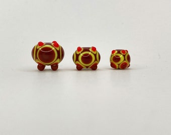 Lot of lampwork spun glass beads for jewelry To assemble yourself. Handmade glass beads. Swiss creation. Lampwork art beads