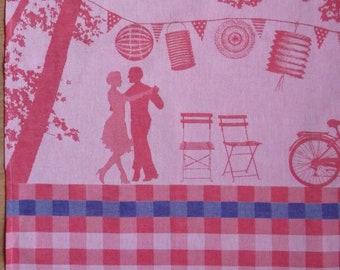 Paris Tea Towel, Le Jacquard Français, Red & Blue Cotton