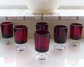 Copas de vino tinto vintage Luminarc Cavalier Ruby, juego de 6