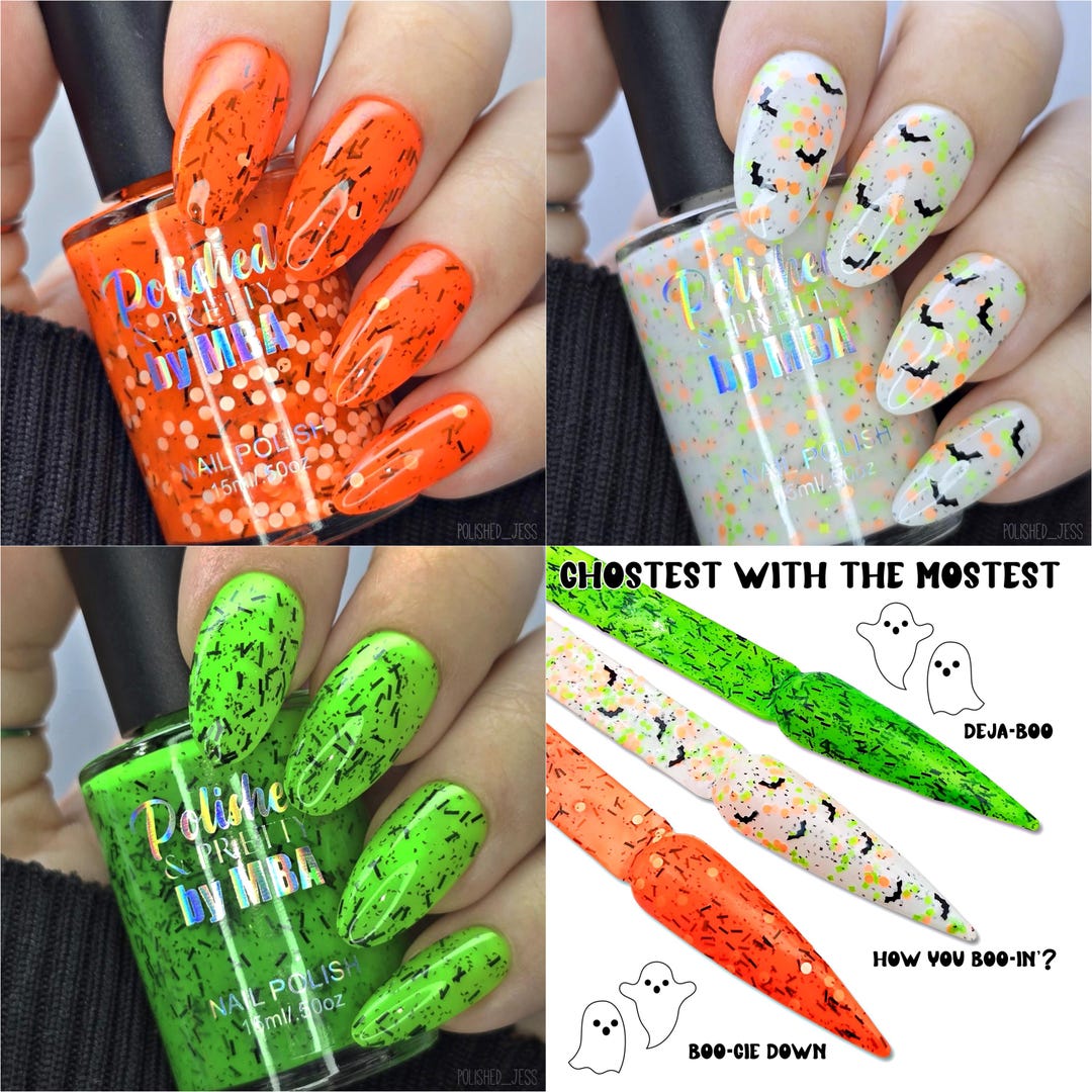 Ghostest With the Mostest-halloween Neon Nail Polish Collection - Etsy