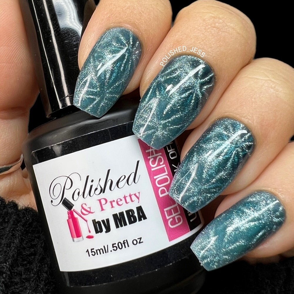 Aquamarine Chill-Gel Nail Polish-15ml Magnetic/Cat Eye