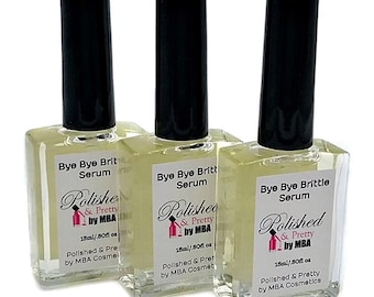 Bye Bye Brittle Nail Treatment Serum with Essential Oils for strong and healthy nails Large 15ml
