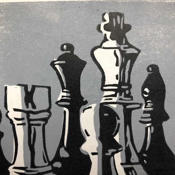 Gender chess drawing | Art Print