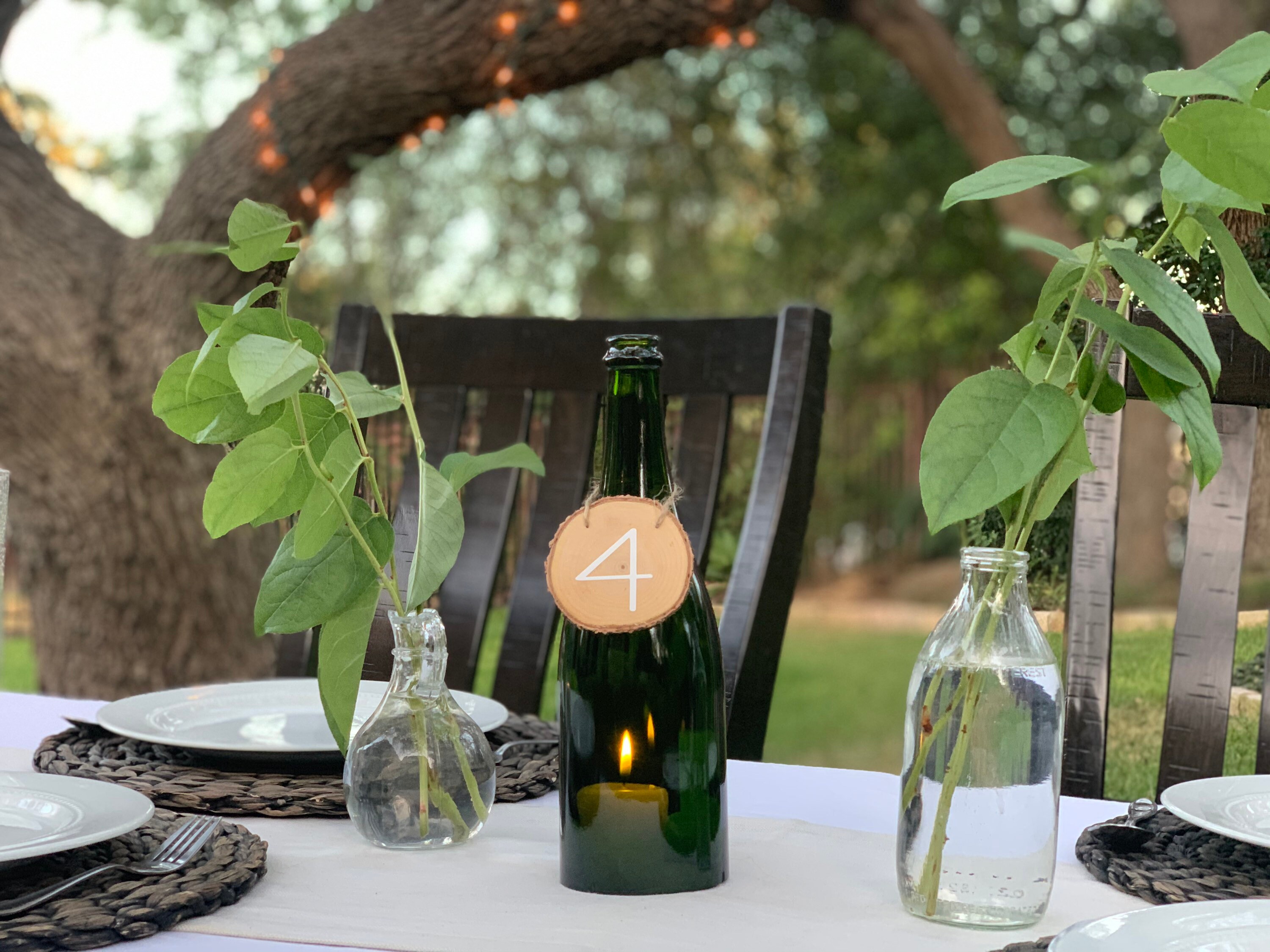 Wine bottle candle holder Etsy