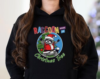 Sudadera con capucha de Navidad, sudadera con capucha festiva divertida, sudadera con capucha de árbol de Navidad, divertida idea de regalo de Navidad, sudadera con capucha para papá, sudadera con capucha de Navidad, top divertido para mamá