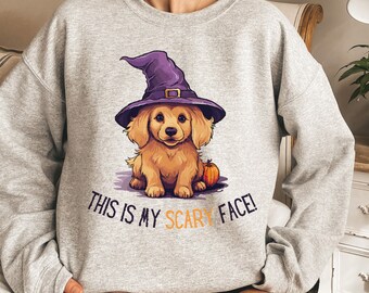 Sudadera de Halloween, suéter divertido de perro de halloween para fiesta de halloween, camisa de cachorro, sudadera para mujer, camisa de mamá y perro, camisa de halloween para hombre