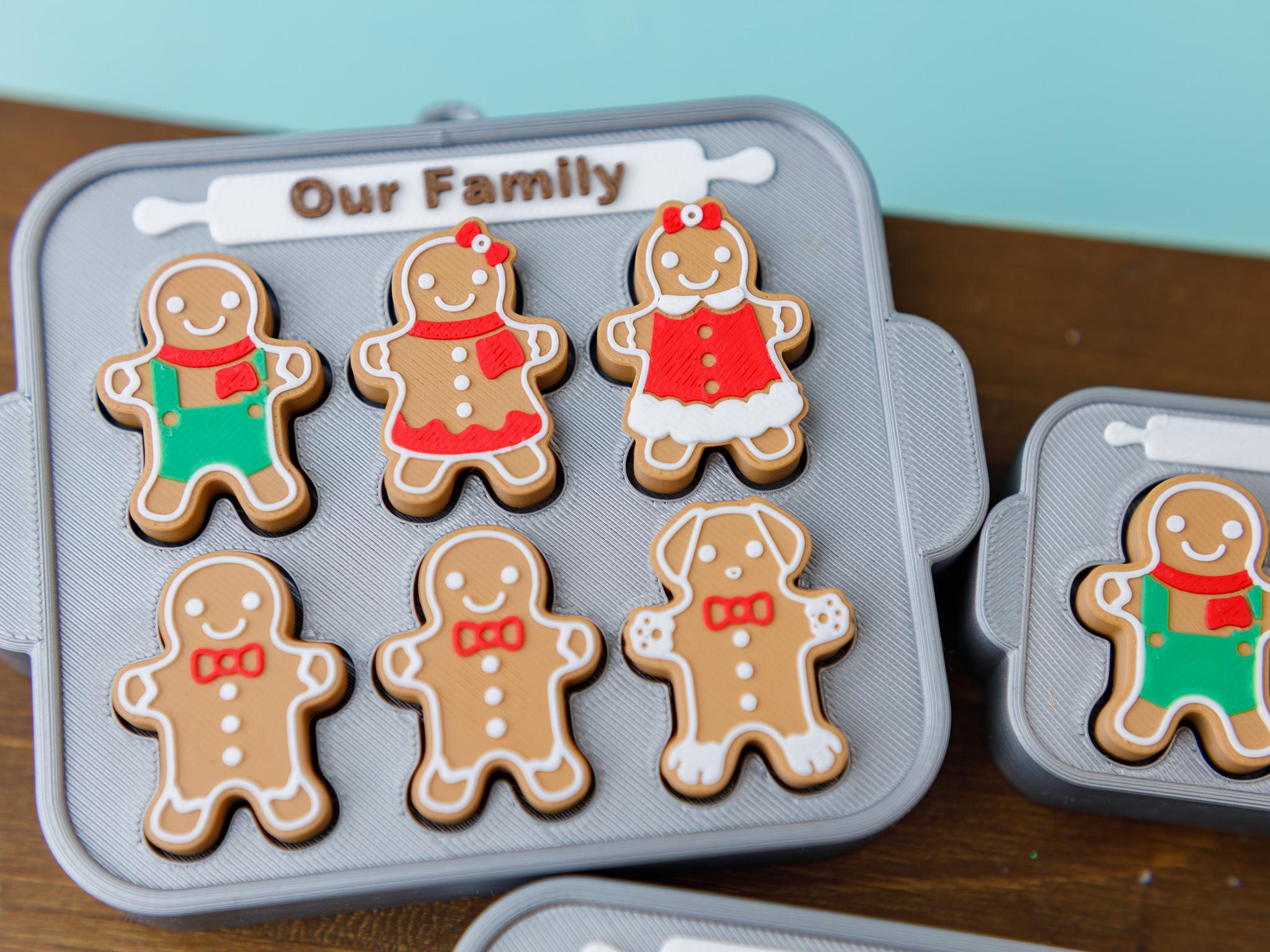 Gingerbread Cookie Tray Fidget Clicker 3D Printed Christmas Fidget ...