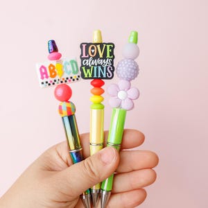 Cute beaded iridescent pen for teachers Gift for Teachers Appreciation Day Gift Silicone beaded iridescent pen for kids