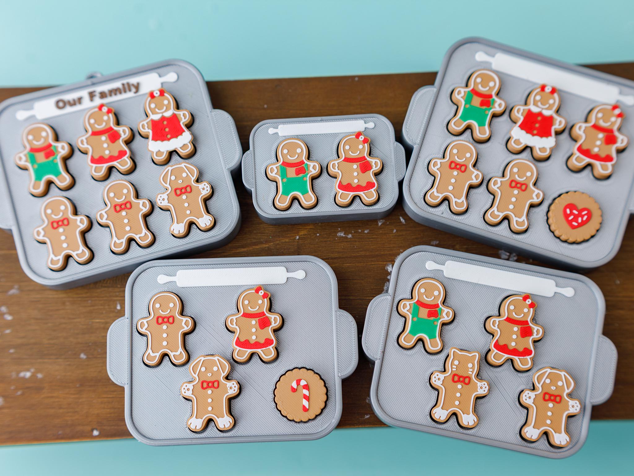 Gingerbread Cookie Tray Fidget Clicker 3D Printed Christmas Fidget ...