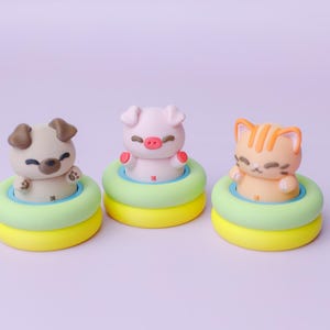 Piggy pool Fidget Clicker Doggy pool Fidget Clicker Kitty pool Fidget Clicker 3D printed fidgets