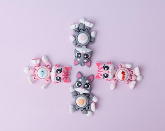 Lindo gatito Fidget clicker Moderno fidget impreso en 3D