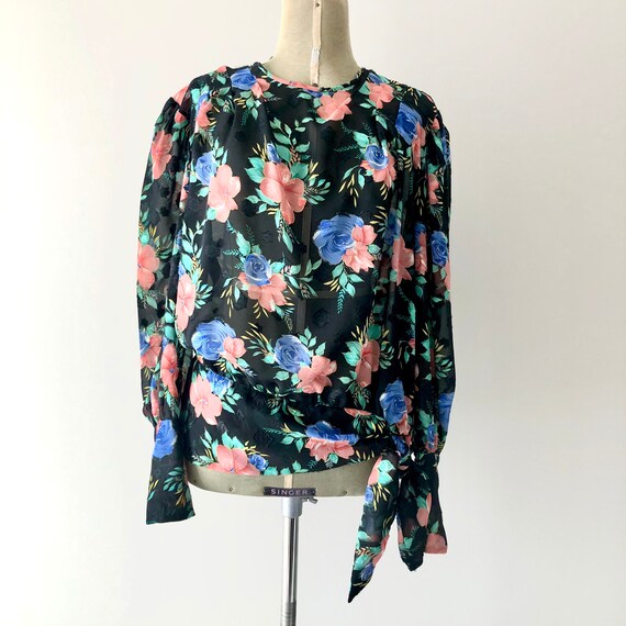 Camicia vintage handmade floreale - image 2