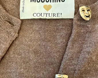 Conjunto de botões de máscara de teatro vintage MOSCHINO COUTURE