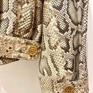 VALENTINO BOUTIQUE veste vintage en cuir Python années 80