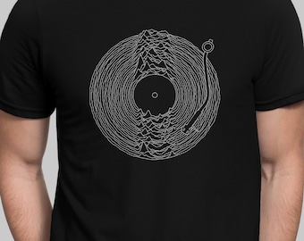 Joy Division T-Shirt Vinyl Record Shirt Unknown pleasures T-shirt Alternative Rock 80s Music