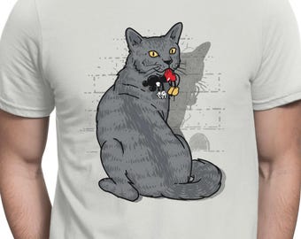 Lustiges Katzen-T-Shirt Mickey Mouse-T-Shirt Disney-Katzenbesitzer-Shirt