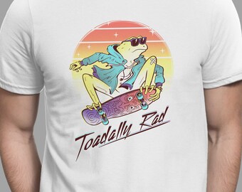 Skater frog t-shirt, skateboard shirt, 90s skater, retro, funny puns shirt, retro summer shirt, funny animal, skateboarding shirt