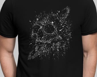 Skull Galaxy T-Shirt: Cosmic Stars, Milky Way Design
