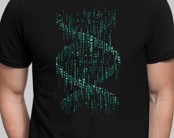 Matrix T Shirt Binary Code T-shirt Science Tee Shirt