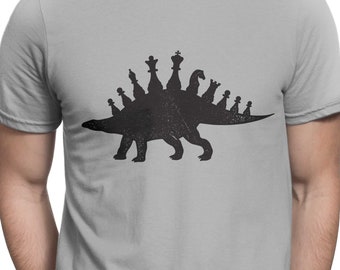 Chess Dinosaur T shirt Optical Illusion Chess Lover Funny Tee