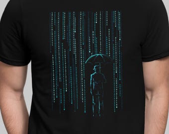 Binary Code T Shirt Matrix Simulation T-Shirt Programming Coding Science Shirt