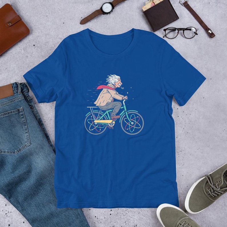 Atomic Ride | Albert Einstein Bicycle | Science Atoms Parody | Unisex t-shirt