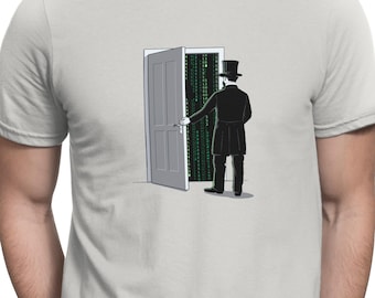 Vintage Door | Matrix Code | Binary Code Simulation | Unisex t-shirt