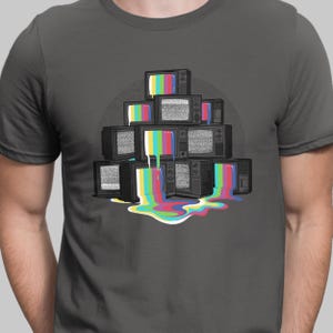 Retro TV Test Pattern T-Shirt: 80s 90s Surreal Tee