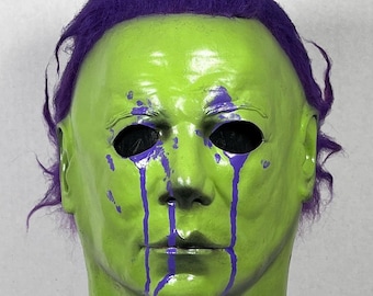 One Good Scare “Neon Nightmare” Michael Myers Mask (MADE TO ORDER/ no returns refunds)
