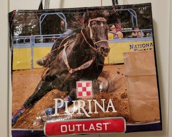 Horse Barrel racer tote bag