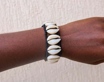 Milos Greek Island Bracelet Seashell Bracelet Silver Cowrie Shell Bracelet
