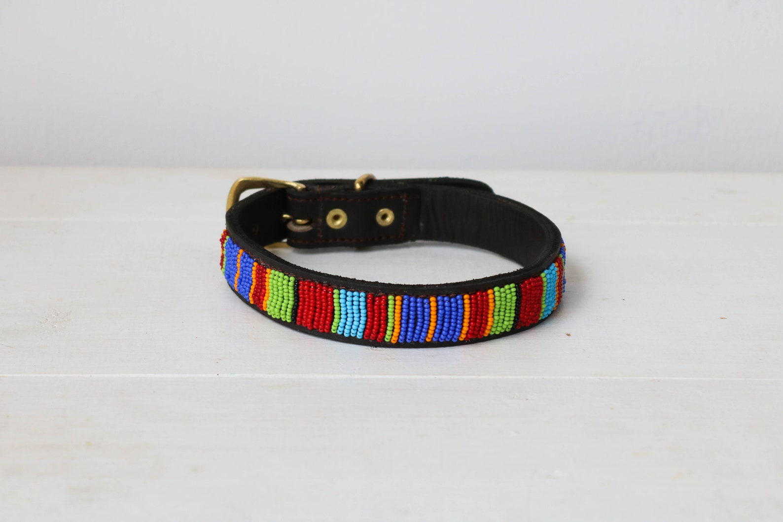 SALE Maasai beaded dog collar African dog collar Handmade Etsy