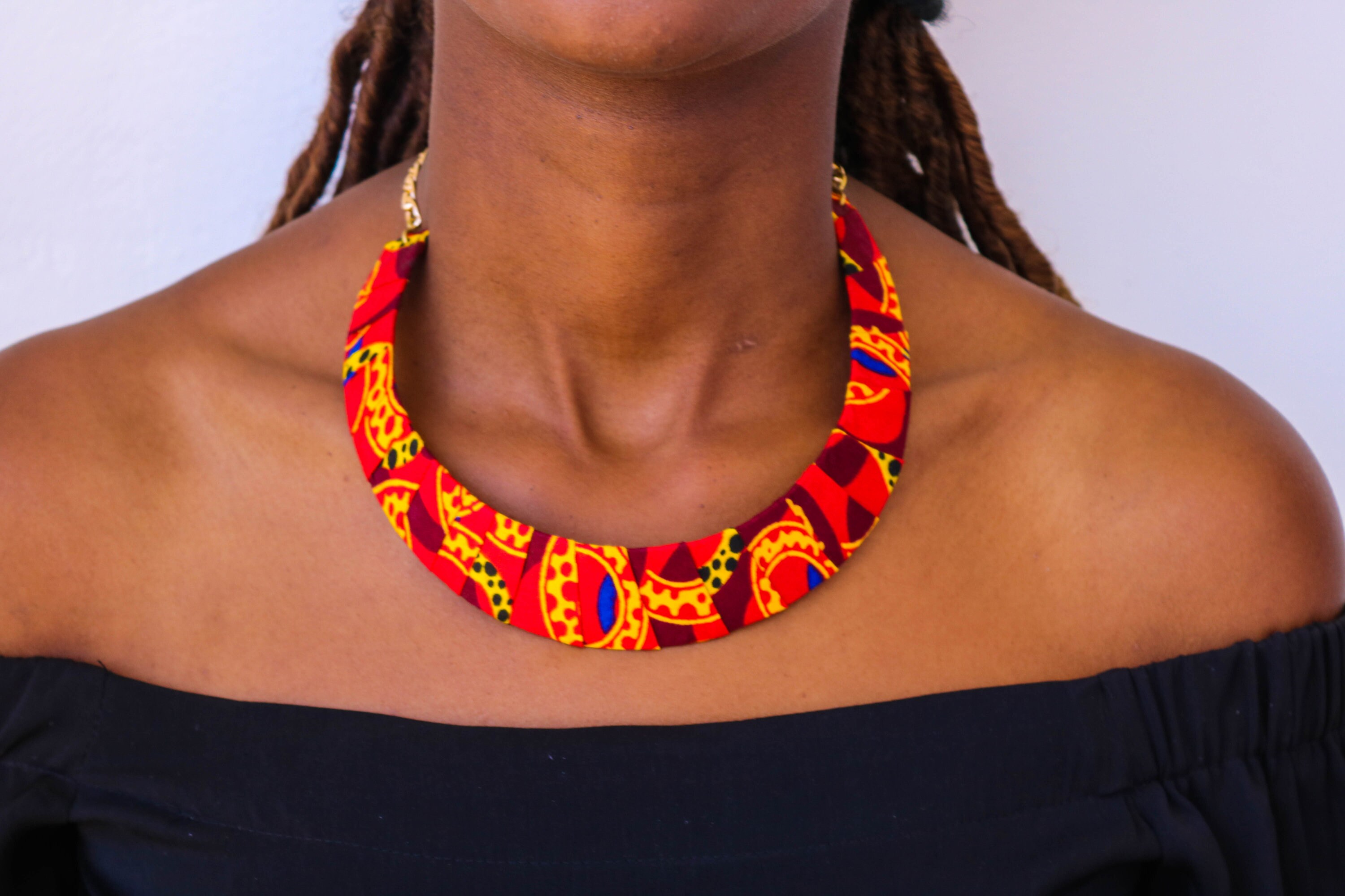 SALE Ankara NeckPiece African Neck collar Tribal Fashion Etsy