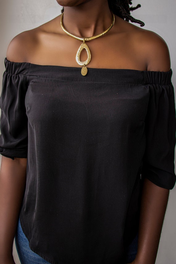 SALE African Brass necklace Elegant necklace Boho necklace | Etsy