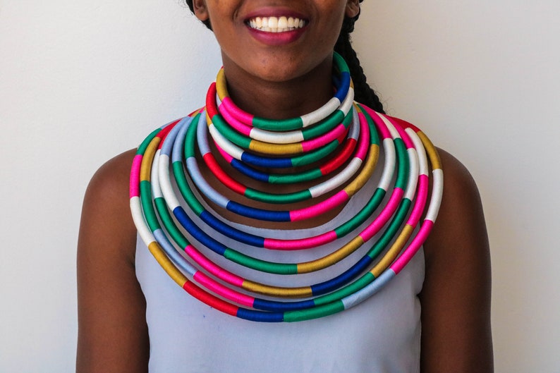 Tribal necklace Moms gift Christmas gift for her Rope necklace Elegant necklace Set of SALE African choker necklace,Statement necklace