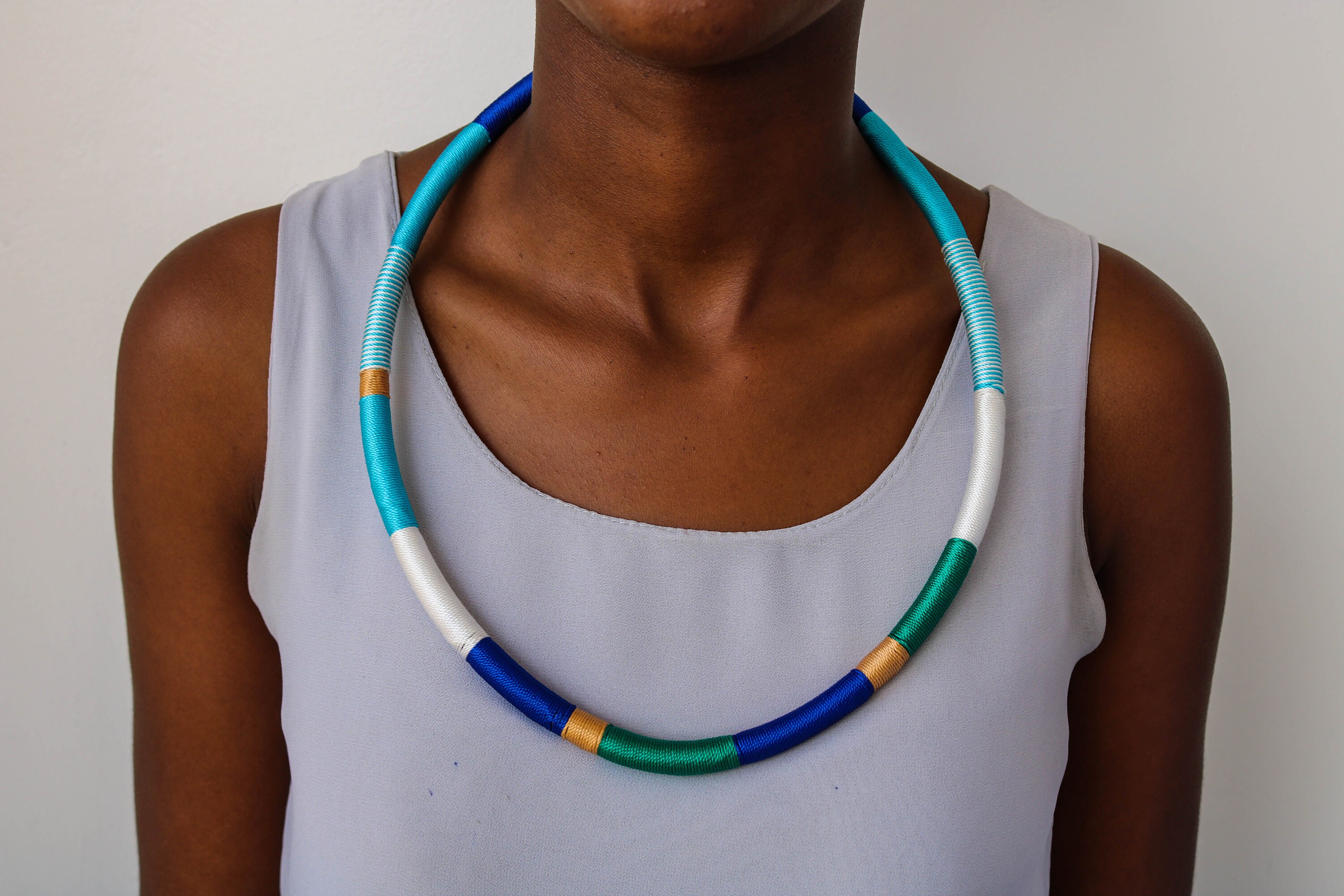 African statement necklace Bohemian choker Tribal necklace Etsy