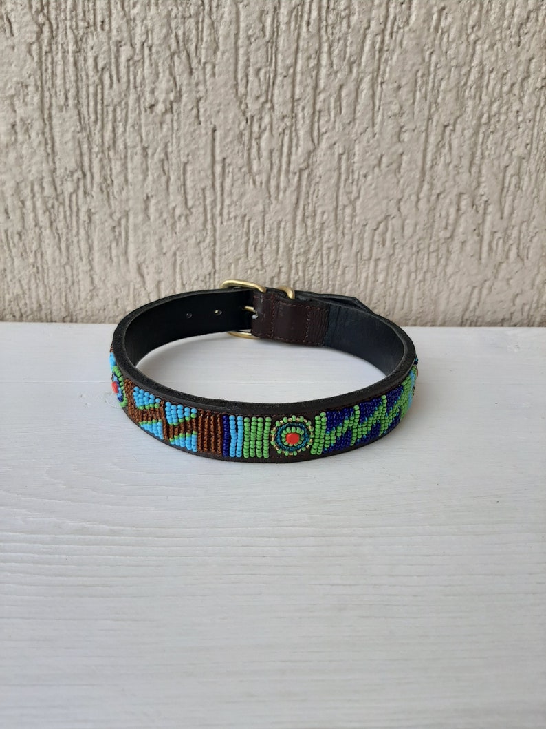 SALE Maasai beaded dog collar African dog collar Handmade Etsy