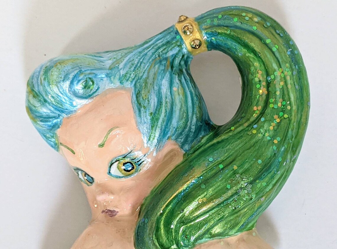 Mermaids.Hand painted ceramic wall hangings.Three to choose Etsy