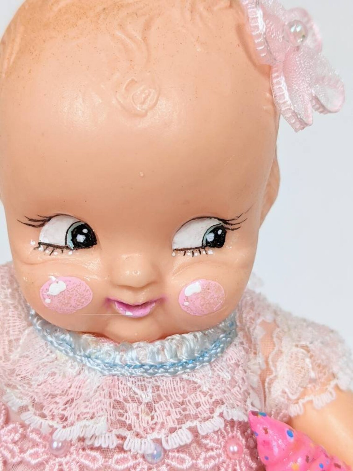 Vintage doll. Unique. Kitsch. made in Hong Kong. Light Etsy