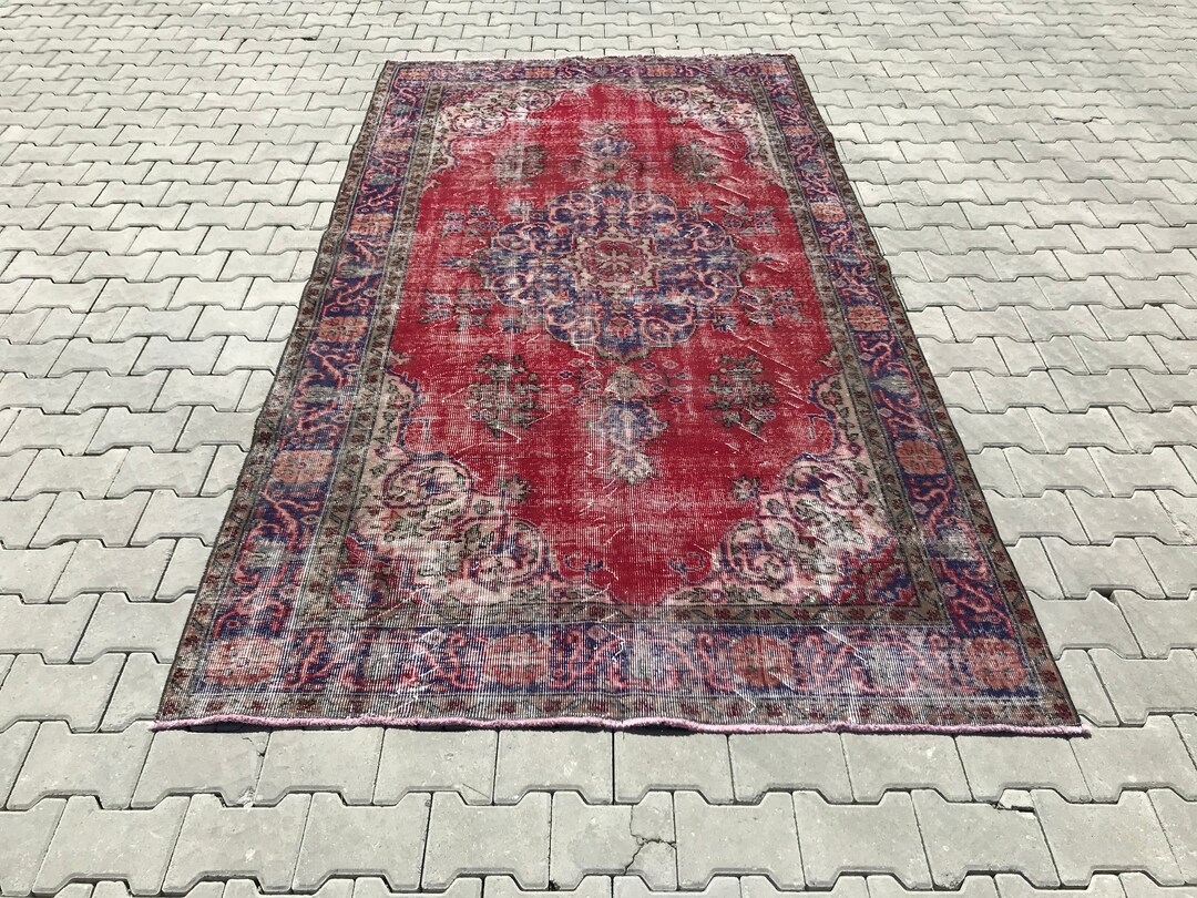 5x10ft,red Rug,large Rug,handmade Rug,floor Rug,area Rug,turkish Rug ...