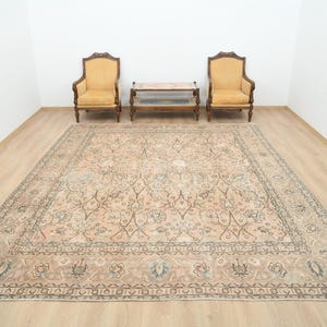 10x12 Rug,Oushak Area Rug,10x12 Area Rug,Living Room Rug,10x12 Turkish Rug,Large Vintage Rug,Oversize Rug,10x12 Vintage Rug,Area Rug,P-483