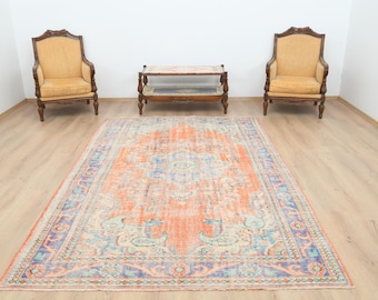 Vintage Area Rug, Area Rug, Oushak Rug, Anatolian Rug, 6x10 Rug, 6x10 Turkish Rug, 6x10 Area Rug, 6x10 Vintage Rug, Turkish Rug, Rugs, S-782