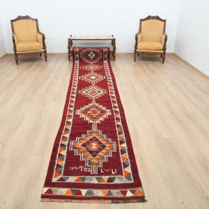 Custom Runner Rug, 3x15 Vintage Rug, Stair Rugs, 3x15 Runner Rug, 3x15 Turkish Rug, 3x15 Rugs, Oushak Runner Rug, Vintage Runner Rug, B-2526